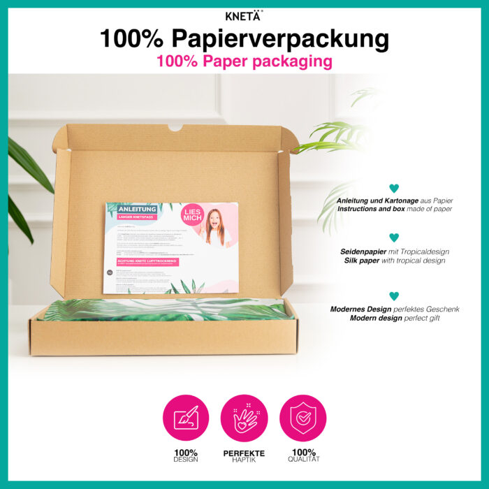 Knetä, Papierverpackung