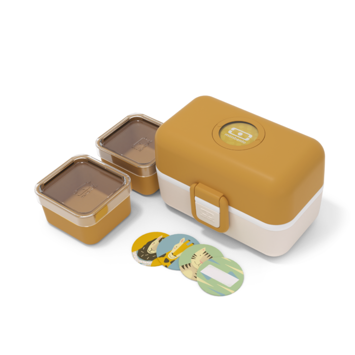 MonBento Lunchbox Kinds SenfGelb, Aufteilung